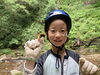 「旅の途中で川遊び」