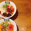只今の限定 『冷やし担々麺』🍜と『冷やし麻辣担々麺』🌶️  通常はスープに豆乳を合わせているのですが、今だけその豆乳を『アーモンドミルクに変更』できちゃいます！✨  