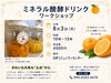 爽やかな体験！手作り酵素ドリンクワークショップ「8/3開催！オレンジのミネラル発酵ドリンク作りワークショップ」
