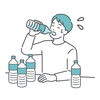 「熱中症予防に冷たい水をどんどん飲めばどうなるか」