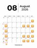 「8月営業日⭐︎」