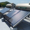 ノーリツ製から長府製へ☀️太陽熱温水器を屋上でお取替えしました