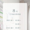 8月のご予約空き状況のお知らせ