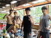 「屋根付きスペースでゆったりBBQ休憩タイム😌」