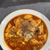 ニンニクがっつり！自家製6mm手もみ麺の麻婆豆腐ラーメン（試作）