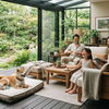 ワンちゃんと上質に暮らす、“中と外のあいだ”のガーデンルーム活用術