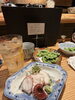 タコのお刺身と枝豆から開始でした。「平成7年創業。あなたのお悩みを必ず解決致します。無理な営業は一切致しません。ご連絡お待ちしています。」