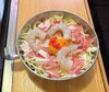 新鲜的食材たっぷり！名物モダン焼き (24文字)「【8月11日〜23日限定】えび豚忍者焼＆えび豚忍者モダン焼のご案内」