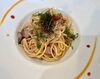 和風梅ジャコパスタ「本日の営業は11:00〜17:00」