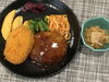 「本日のAランチは　煮込みハンバーグ」