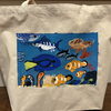 海の生き物が大好きな長男が描いた、世界に一つのトートバッグ