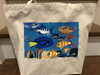 大自然を満喫 お魚模様のトートバッグ「海の生き物が大好きな長男が描いた、世界に一つのトートバッグ」