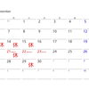 まもなく1周年　9月のカレンダー