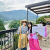 松本市からのお客様【浦島太郎とオトヒメ変身　寝覚の床】
