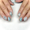 冬先取り♪星ホロ×ぷっくりラインのきらきらマグネットネイル