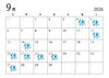 9月定休日🍀「9月カレンダー🗓️」