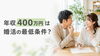 「年収400万円は婚活の最低条件？」