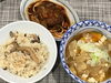 「本日のAランチは　炊き込みご飯とけんちん汁（そうめん入り）」