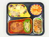 高齢者向け宅配弁当。昼食は煮込みハンバーグ(トマト)。「9/4(金)の昼食は「煮込みハンバーグ(トマト)」」