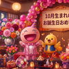 １０月生まれの方へ！お誕生月特典でいきいきスタンプをプレゼント★