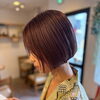 【スタイル紹介】宝塚の美容室で叶える、くすみピンク×ミニボブ