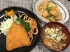 「本日のAランチは　アジフライと肉じゃがとけんちん汁」