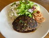 「ジューシーな国産牛200g「カムイ自慢のハンバーグステーキ」ランチのご案内」