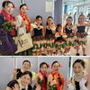 フラダンス教室　那珂川市　レイマカナアロハ　夏祭りで大人も子供も楽しく踊りました！