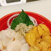 大人気のウニ・ホタテ丼です！稚内産の新鮮なものを使ってます！ぜひ、花車へお越しください！