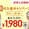 秋の応援キャンペーン！新規入会募集中！