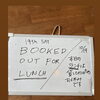 9/19 BOOKED OUT FOR LUNCH