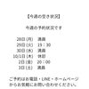 【今週の予約状況です】