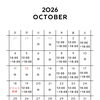 10月の営業日程のお知らせ📢