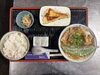 鶏天うどん、五目焼き「本日の日替わり」