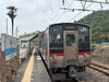 関川駅（ワンマン列車）「新居浜駅前人の広場でのイベント参加は、ワンマン列車を利用するのも楽しい！関川駅、多喜浜駅、中萩駅、伊予西条駅からなど…駐車場の不安がある方は、JR利用するのもアリかも！」