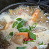 あふれる魚介の旨みと濃厚な味噌のコクが染み渡る해물된장찌개（海鮮味噌チゲ）