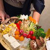 新鮮な野菜ときのこが彩る、月艶の出汁しゃぶコース