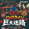10月31日恐怖のハロィン巨大迷路【木祖村　こだまの森　キャンプができる】