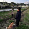 七飯町「馬のいる寺子屋」寺子屋教室の日常風景｜犬のチャッピーと仔山羊あかねちゃんの夕暮れ散歩とお手入れタイム