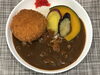 「本日のAランチは　秋野菜とメンチカツカレー🍛」