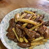 鹿肉とマコモダケ炒め