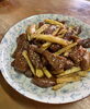 「鹿肉とマコモダケ炒め」