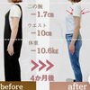 4か月で体重−10.6kg達成！二の腕もウエストもスッキリ整った耳つぼダイエットの嬉しい変化