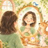 「鏡褒め」🤭