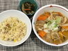 「本日のAランチは　おぶっこ風うどんとさつまいもの炊き込みご飯」