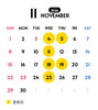 11月の営業カレンダー「2026年11月の営業日と定休日のお知らせです！」