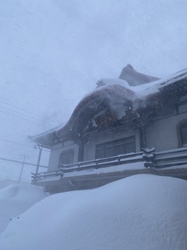 大雪の光明寺「【大雪警報】光明寺へのお参りを停止いたします。」