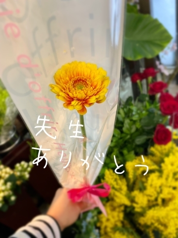 定番一輪ブーケ¥150〜「卒業式のお花」