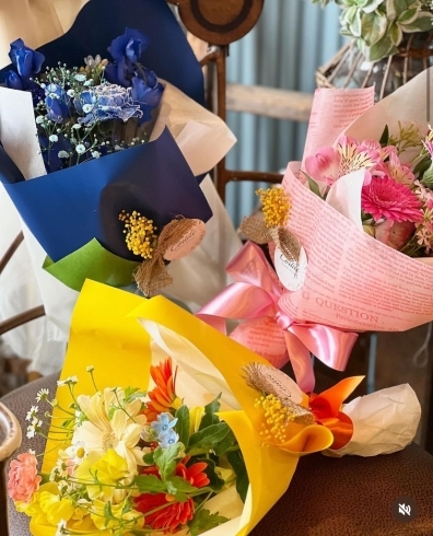 「人気の花束💐岡山市南区若葉町、コルティーレ、小さな花屋さん、花束、アレンジ、祝い、観葉植物、ドライフラワー　」