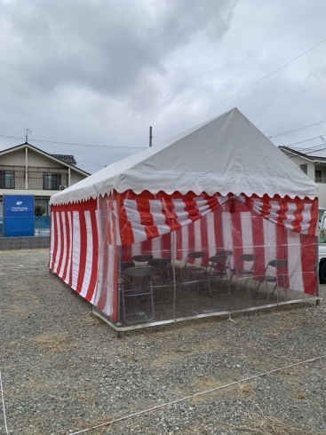 「東広島市西条町 寺家  地鎮祭の設営を行いました！  レンタルほり」